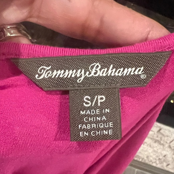 Tommy Bahama Bright pink sleeveless Asymmetrical maxi Dress size Small P - Picture 7 of 7